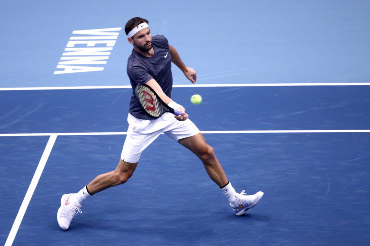 Grigor Dimitrov at the Vienna Open 2020