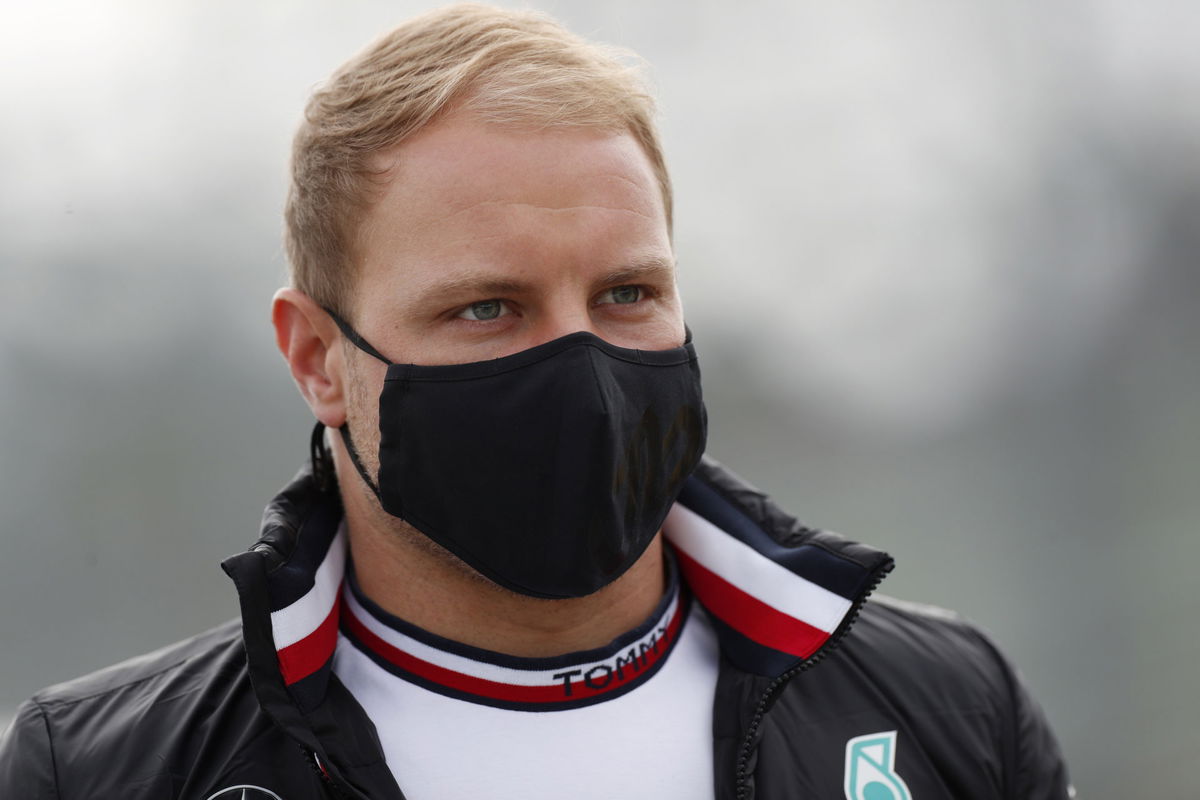 Valtteri Bottas during the track-walk in Imola