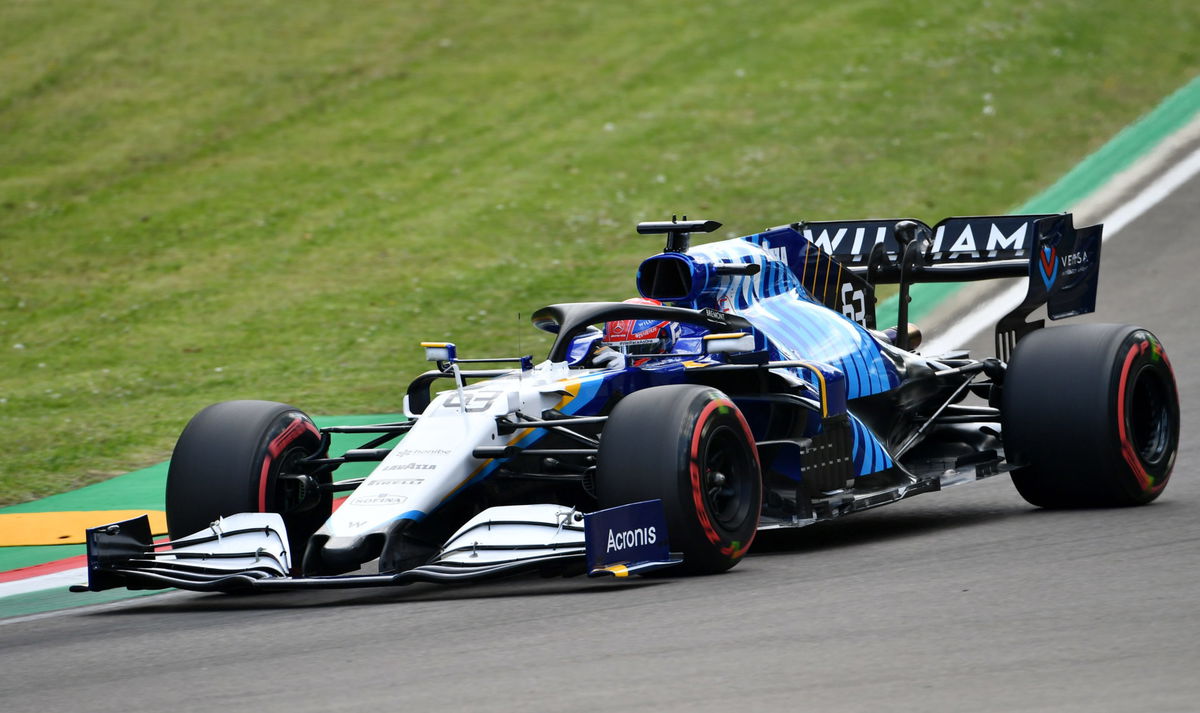 Williams driver George Russell at Imola for the Grand Prix