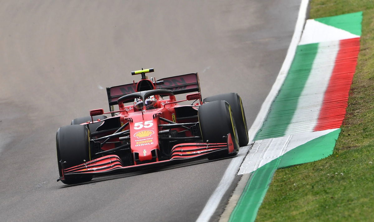 Carlos Sainz during the race in Imola