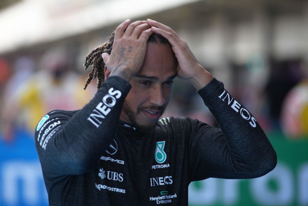 Lewis Hamilton following the qualifying session in Spain