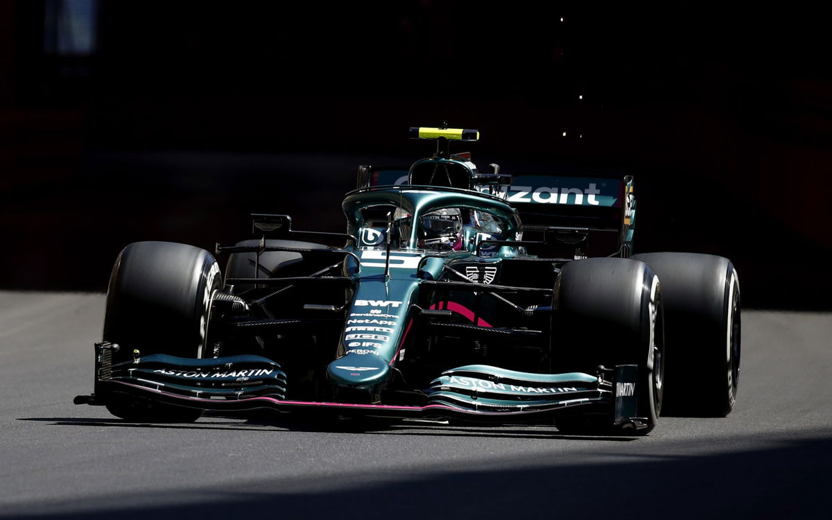 Aston Martin driver Sebastian Vettel at the 2021 Monaco GP