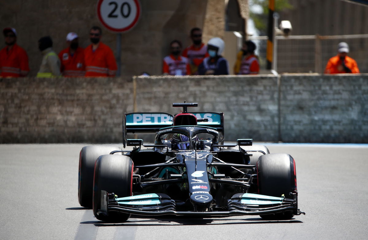 Lewis Hamilton in action at Baku