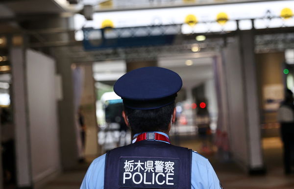 Security at the Tokyo Olympic Main Press Center in Tokyo