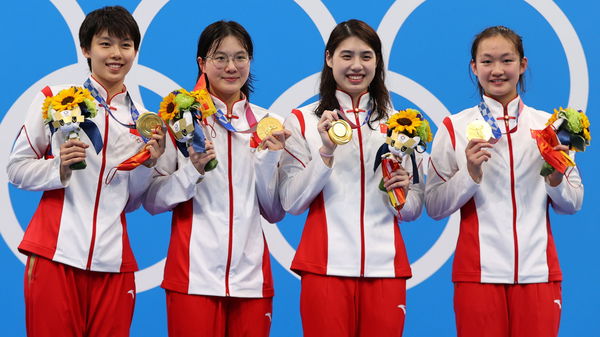 Swimming &#8211; Women&#8217;s 4 x 200m Freestyle Relay &#8211; Medal Ceremony