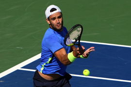 Matteo Berrettini in action at the US Open 2021