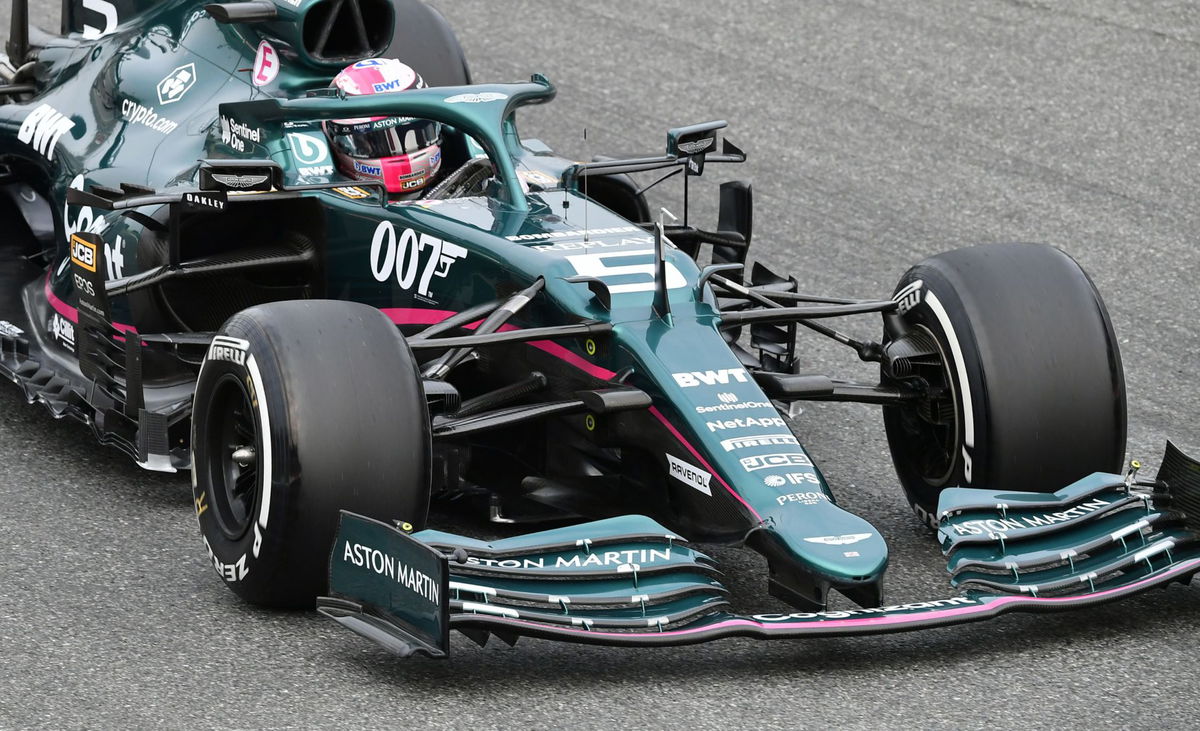 Sebastian Vettel in action at the Italian GP