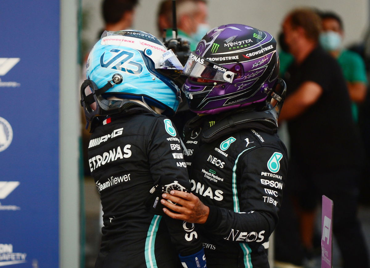 Mercedes F1 duo Valtteri Bottas and Lewis Hamilton