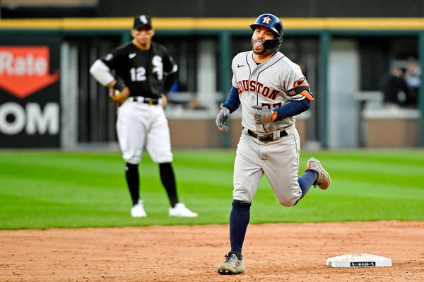 Jose Altuve exits game vs. Angels after hit by pitch