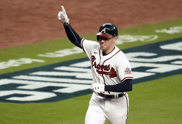 ATLANTA, GA - NOVEMBER 05: Atlanta Braves first baseman Freddie