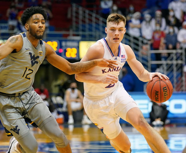 NCAA Basketball: West Virginia at Kansas