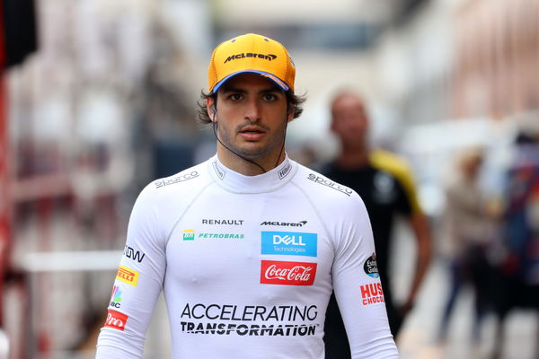 Carlos Sainz Jr. of McLaren F1 Team in the paddock during