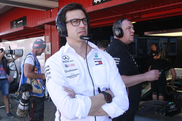 Mercedes GP Executive Director Toto Wolff  in pit lane