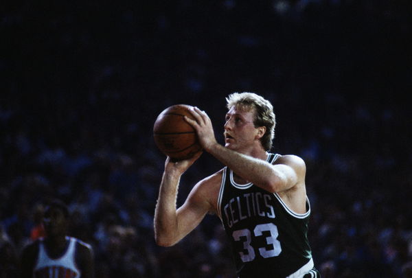 Larry Bird Shooting Free Throw