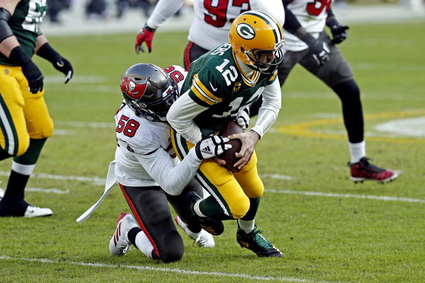 Aaron Rodgers Green Bay QB v Tampa Bay NFC Championship 2021 Images