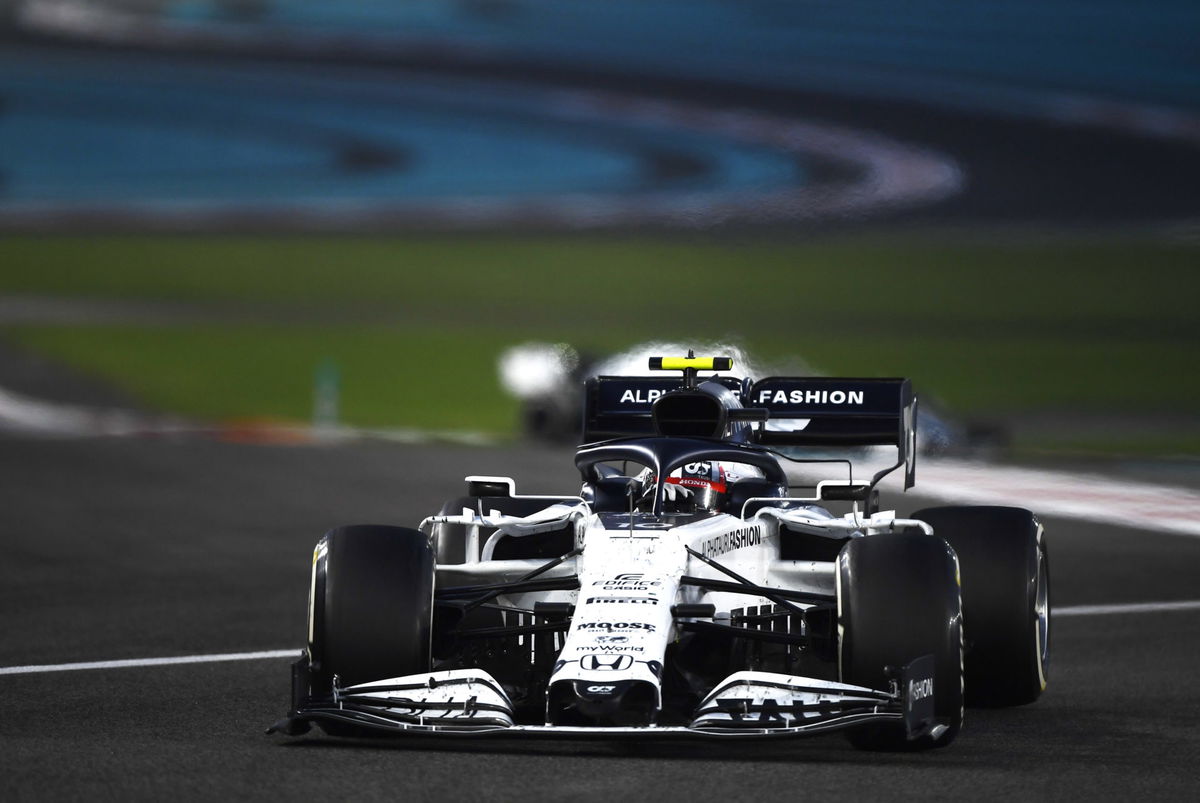 AlphaTauri driver Pierre Gasly during the 2020 F1 Abu Dhabi GP