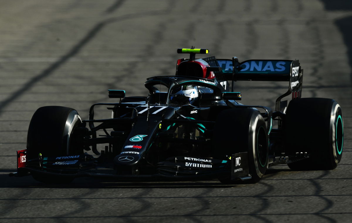 Bottas in his Mercedes during the Russian GP