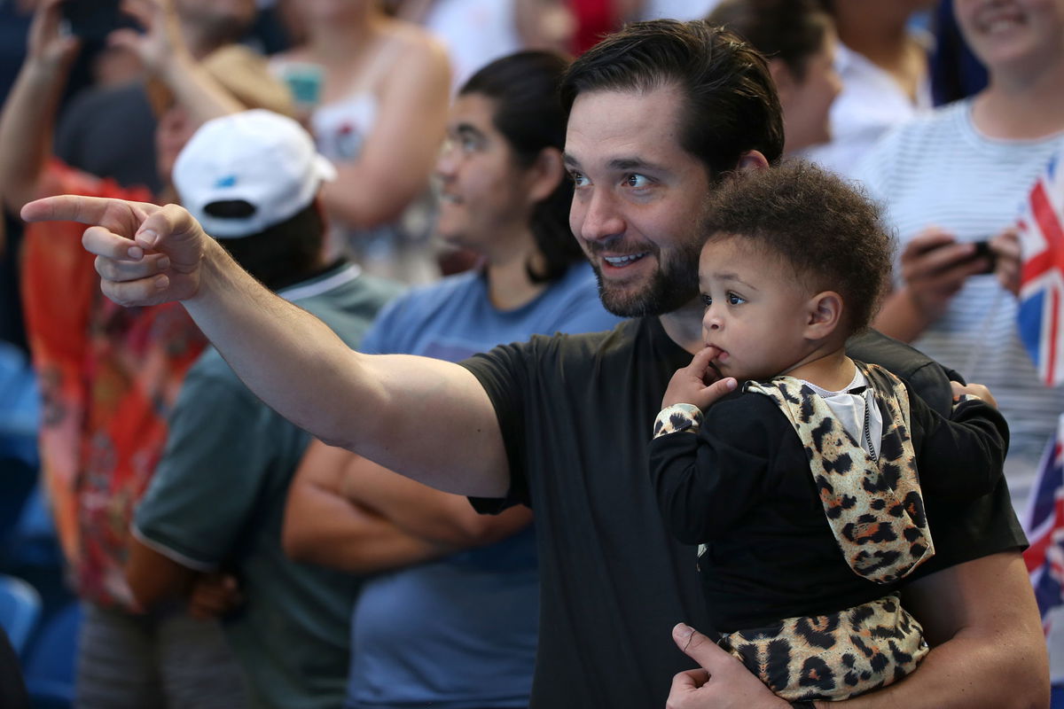 Serena Williams' husband Alexis Ohanian and daughter Olympia Alexis