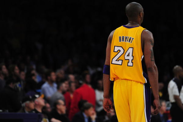 Los Angeles Lakers shooting guard Kobe Bryant (24) takes a breather against the Denver Nuggets during the second half of the Lakers&#8217; 104-100 NBA Playoffs game two win at the Staples Center in Los Angeles on Tuesday, May 1, 2012. AAron Ontiveroz, The Denve