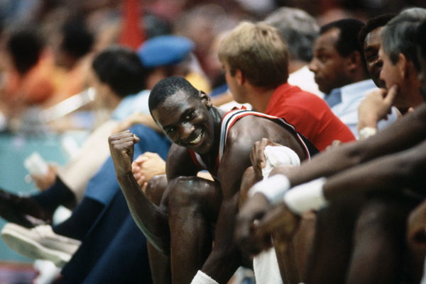 Michael Jordan at the Los Angeles Olympics