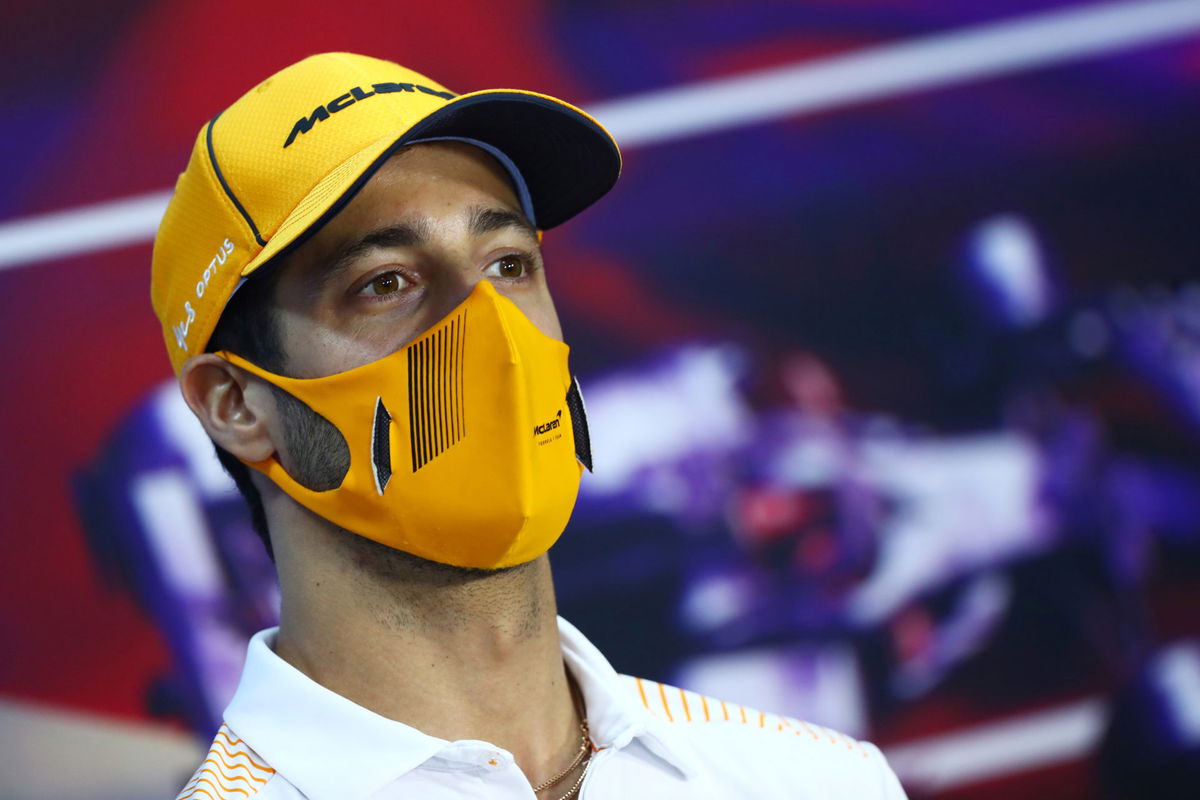 Daniel Ricciardo during the press conference