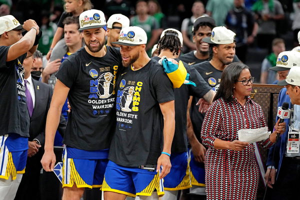 Stephen Curry and Klay Thompson become first duo to 600 threes in a season