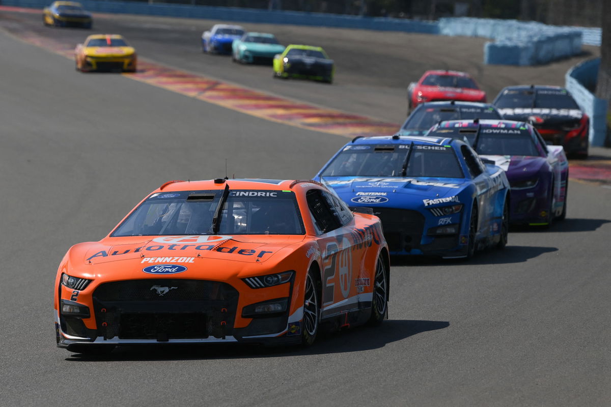 NASCAR Cup Series Cars race at the Watkins Glen International