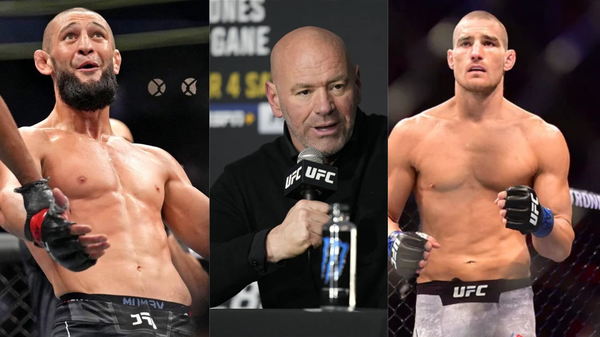 Khamzat Chimaev, Dana White, Sean Strickland