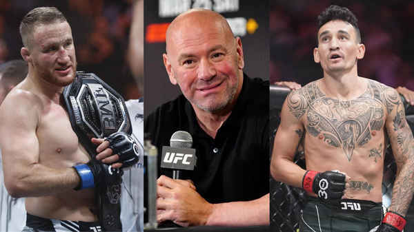 Justin Gaethje,Dana White, Max Holloway