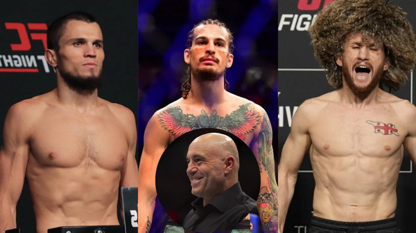 Umar Nurmagomedov,Sean O&#8217;Malley,Joe Rogan, Merab Dvalishvili