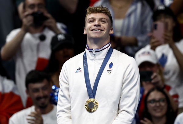 Swimming &#8211; Men&#8217;s 400m Ind. Medley Victory Ceremony