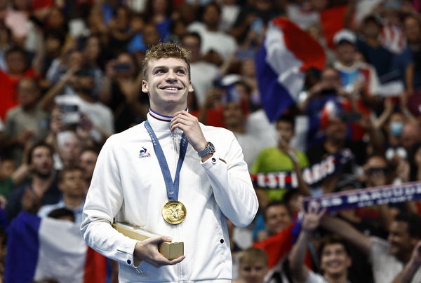 Swimming &#8211; Men&#8217;s 200m Ind. Medley Victory Ceremony