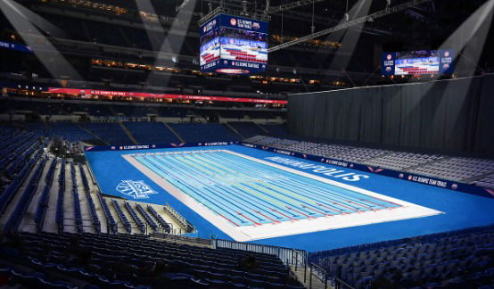 2024 US Olympic Swimming Trials, the stadium turned to the pool