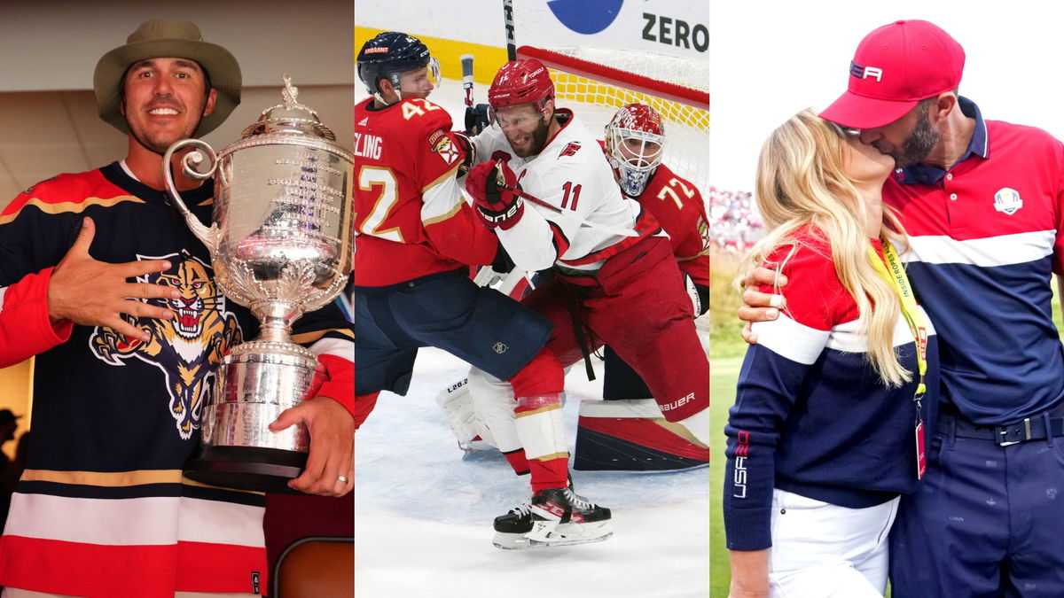 Minutes After Brooks Koepka at an NHL Game, Dustin Johnson