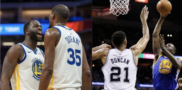 Draymond Green, Tim Duncan, and Kevin Durant Collage