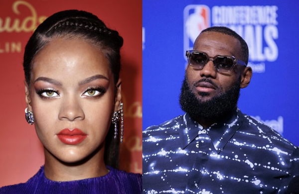 Rihanna (L) and LeBron James (R) Collage