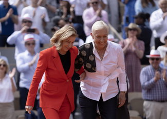 Chris Evert and Martina Navratilova