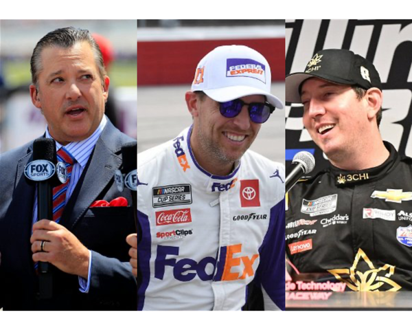 Kyle Busch, Tony Stewart and denny hamlin