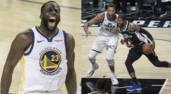 Draymond Green, Rudy Gobert and Paul George Collage