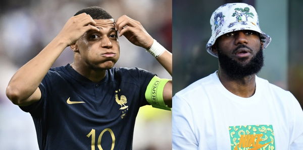 Kylian Mbappe and LeBron James Collage