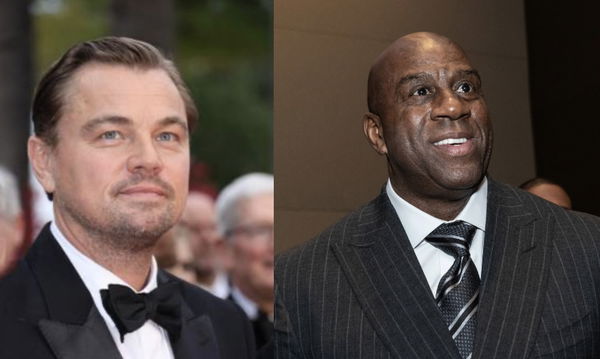 Leonardo DiCaprio and Magic Johnson Collage