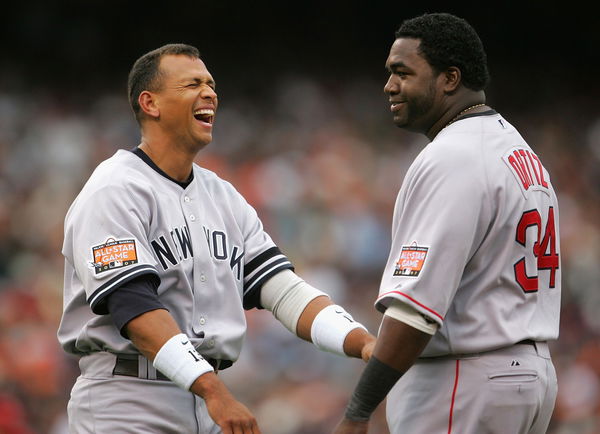 Alex Rodriguez with David Ortiz