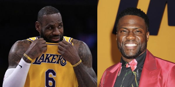 LeBron James and Kevin Hart Collage