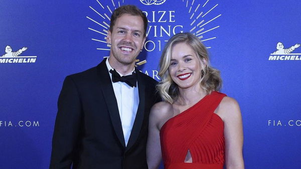 Sebastian Vettel and his wife