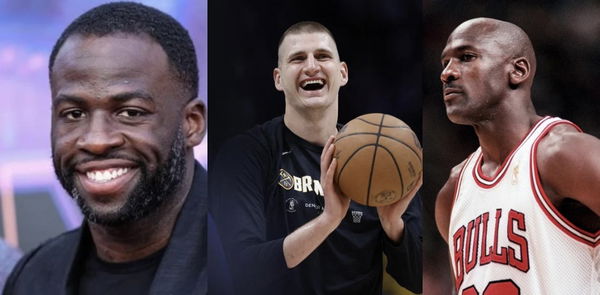 Draymond Green, Nikola Jokic, and Michael Jordan Collage