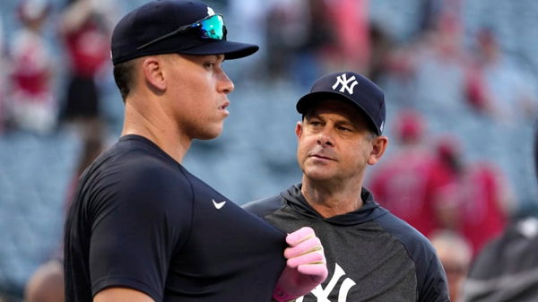 Aaron Judge and Aaron Boone
