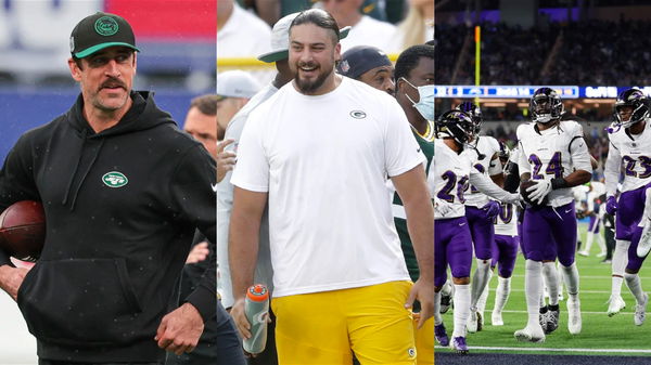 Aaron Rodgers, Davis Bakhtiari, Baltimore Ravens