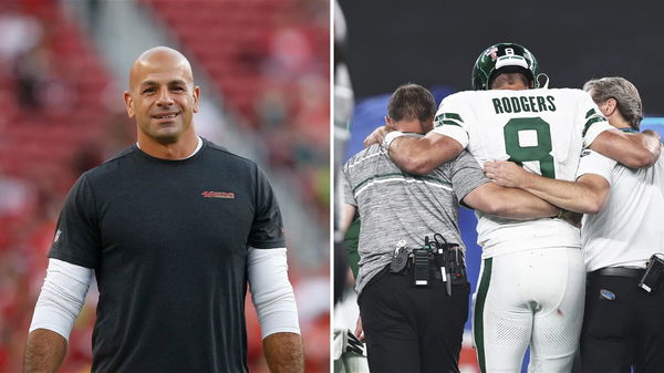 Aaron Rodgers and Robert Saleh