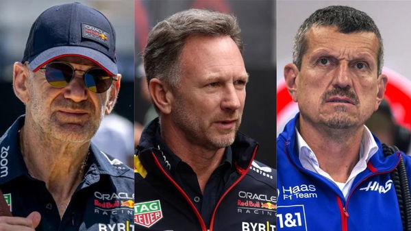 Adrian Newey, Christian Horner, and Guenther Steiner