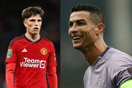 Alejandro Garnacho and Cristiano Ronaldo